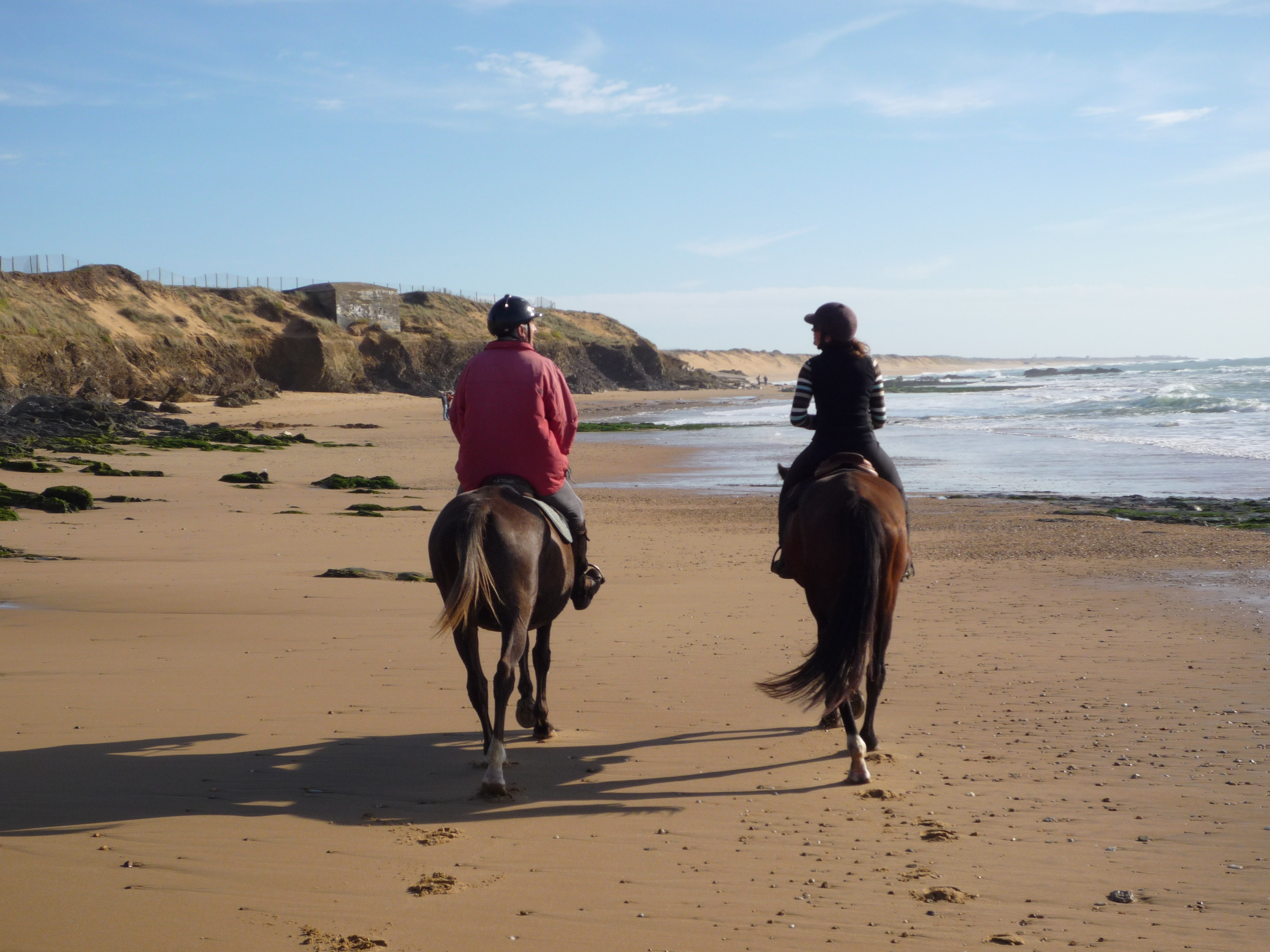 balade en chevale sur la cote vendéenne